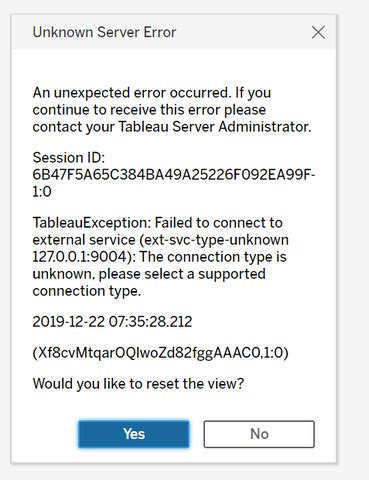 Error Connection Type