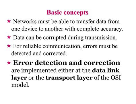 Error Detection And Correction In Computer Networks Ppt