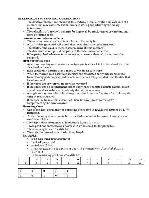 Error Detection And Correction Notes Pdf