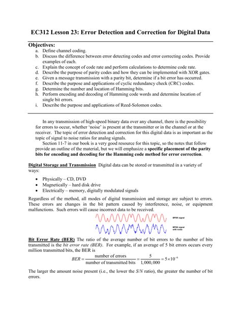 Error Detection Notes Pdf