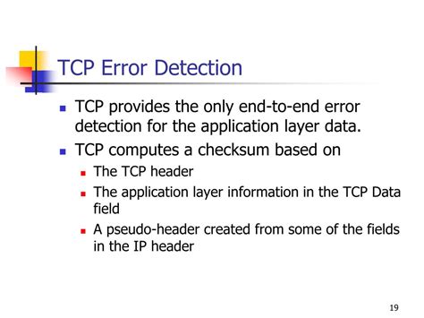 Error Detection Tcp