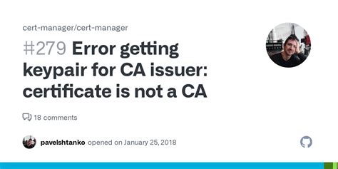 Error Getting Keypair For Ca Issuer