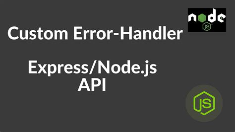 error handling node js express
