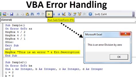 Error Handling Vba Excel