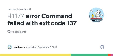 Error Job Failed Exit Code 137