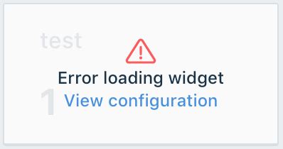 error loading widget meaning