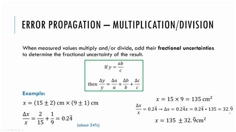 Error Propagation Calculator Example Image