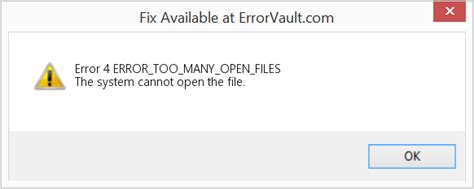 Error Too Many Files Open