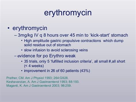 erythromycin for gastroparesis