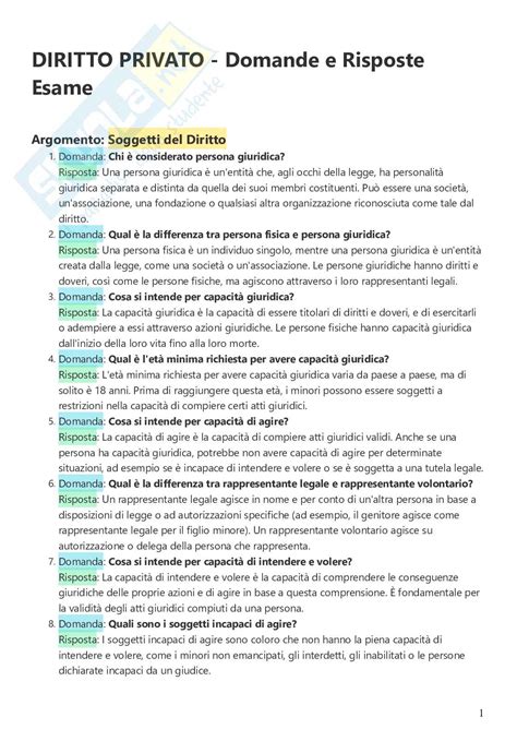 Incredible Esame Di Diritto Privato