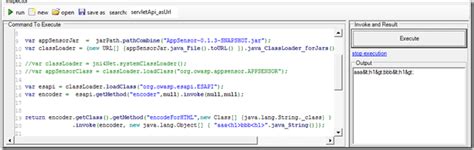 Esapi Encoder Java Example