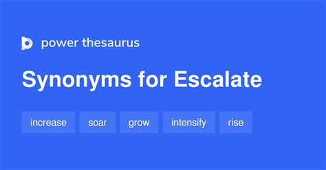 escalate synonym thesaurus