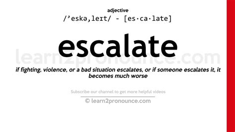 escalated meaning in tagalog