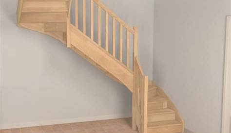 Escalier classique bois exotique 1/2 tournant