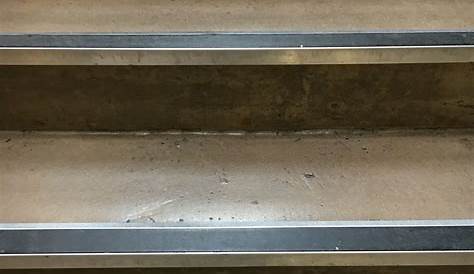 Escalier béton ciré, nez de marche inox Escalier beton