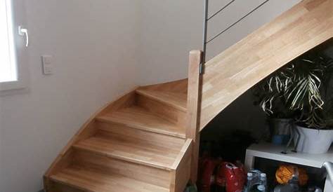 Escalier 1/4 tournant bas et haut droit bois hêtre Soft