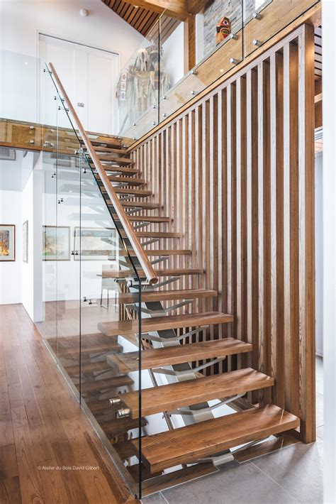 Designs d'escalier suspendu le look du loft moderne Archzine.fr