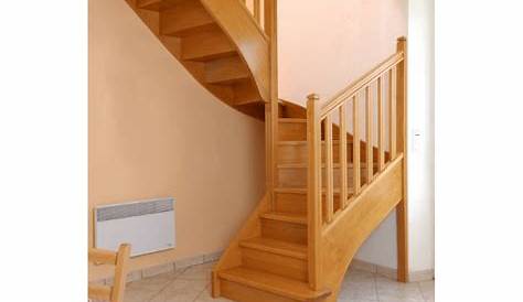 Escalier classique bois exotique 1/2 tournant