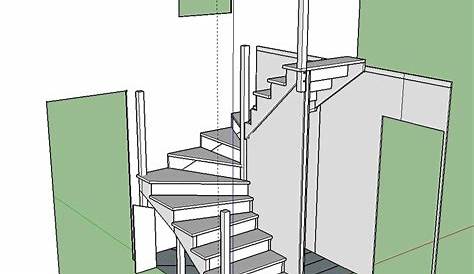 [Plan] Escalier 2 quarts tournant avec placards et WC par