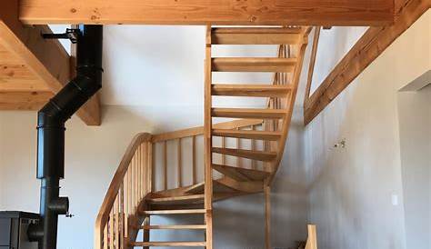 Escalier Double Quart Tournant , Fabriqués Sur Mesure Et