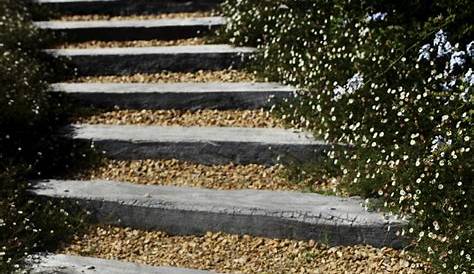 Escalier en traverse de chemin de fer