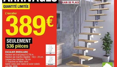 Offre Escalier Modulaire Bouleau Acier chez Brico Depot
