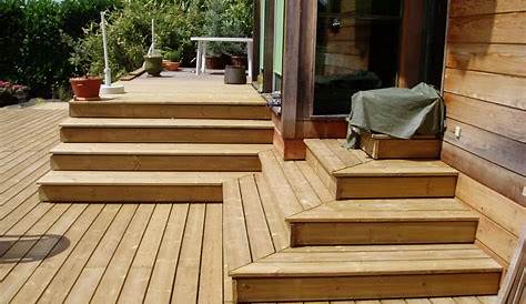 Escalier Terrasse Bois Exterieur Poser Une Originale Avec Integre Amenager Patio