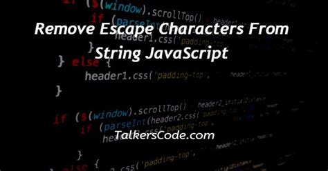 escape all characters in string javascript
