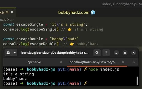 escape double quotes in string javascript