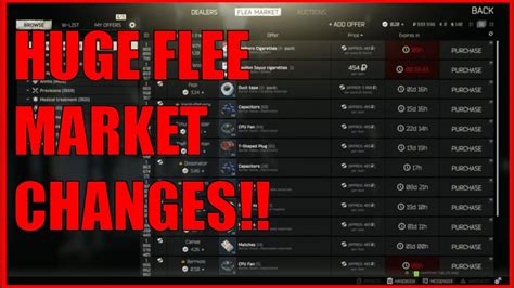 escape from tarkov flea market changes