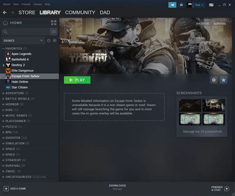 escape from tarkov steam page