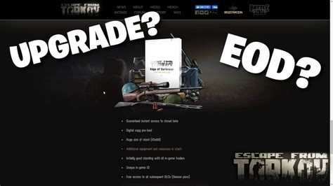 escape from tarkov upgrade to eod