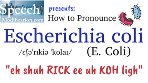 escherichia coli pronunciation