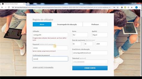 escola virtual login aluno