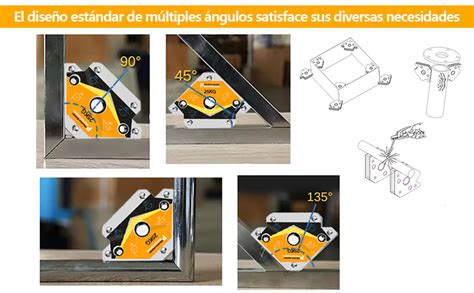 Iman escuadra para soldar 5 pulgadas 34 kg 600375lbs