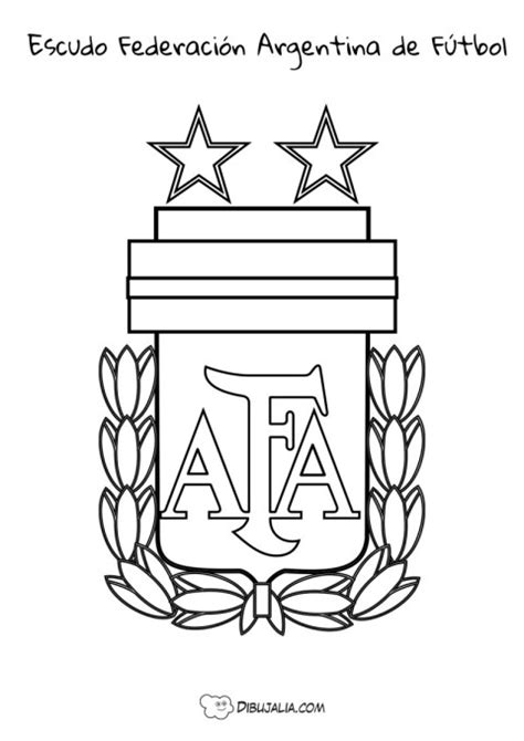 escudo argentina futbol para colorear
