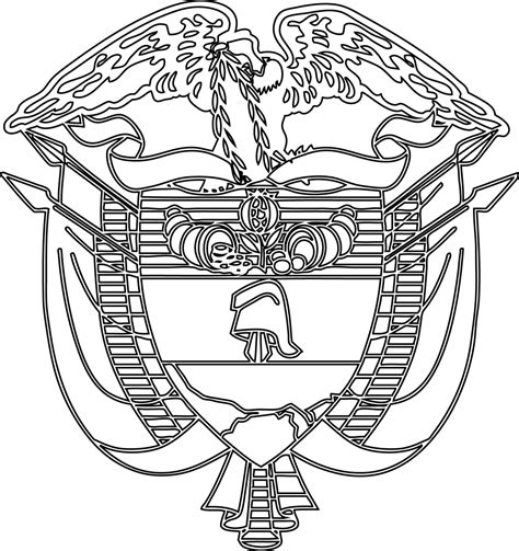 escudo de colombia en blanco y negro