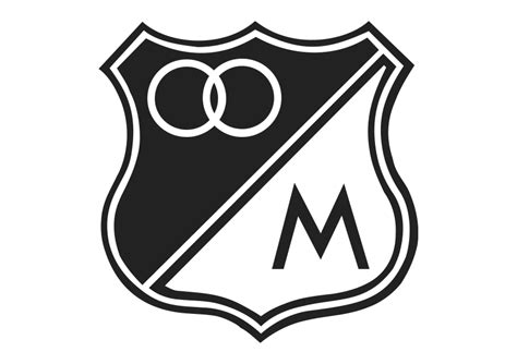 escudo de millonarios blanco y negro