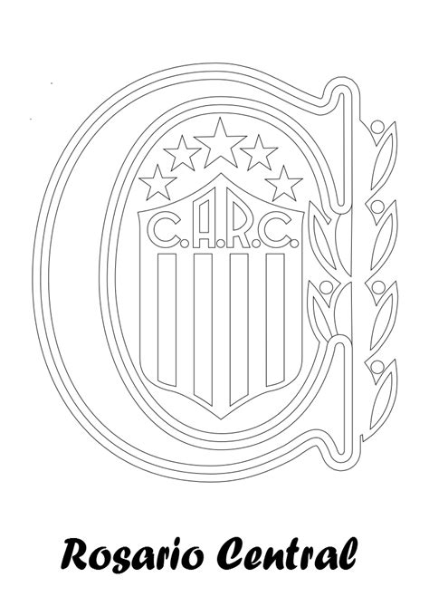 escudo de rosario central para pintar