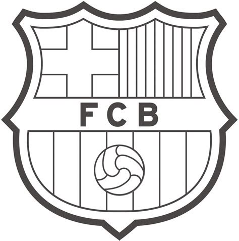 escudo del barcelona para colorear e imprimir