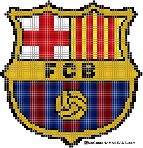 escudo del barcelona pixel