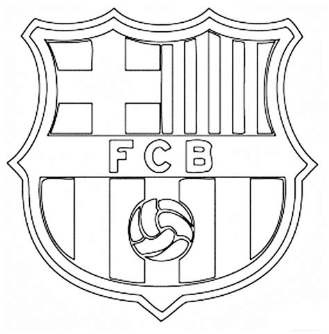 escudo del fc barcelona para colorear