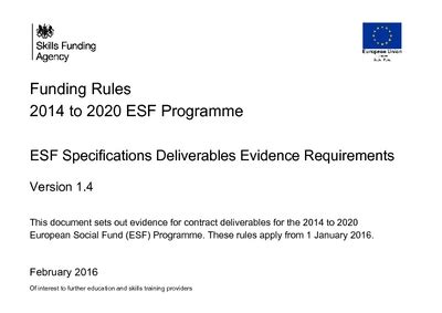 esf funding rules 2023