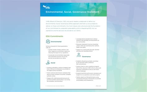 esg policy statement example