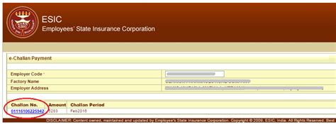 esic unified portal challan payment