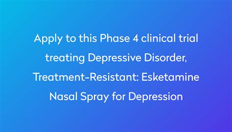 esketamine nasal spray clinical trials