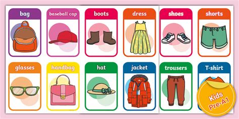 Esl Clothes Flashcards