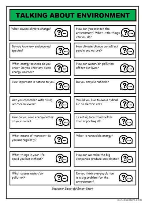 esl conversation questions about work environment