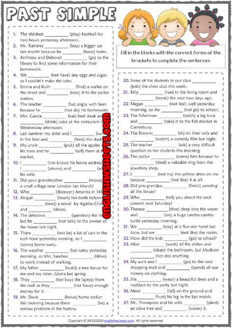 Esl Exercises With Past Simple