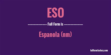 eso meaning in english